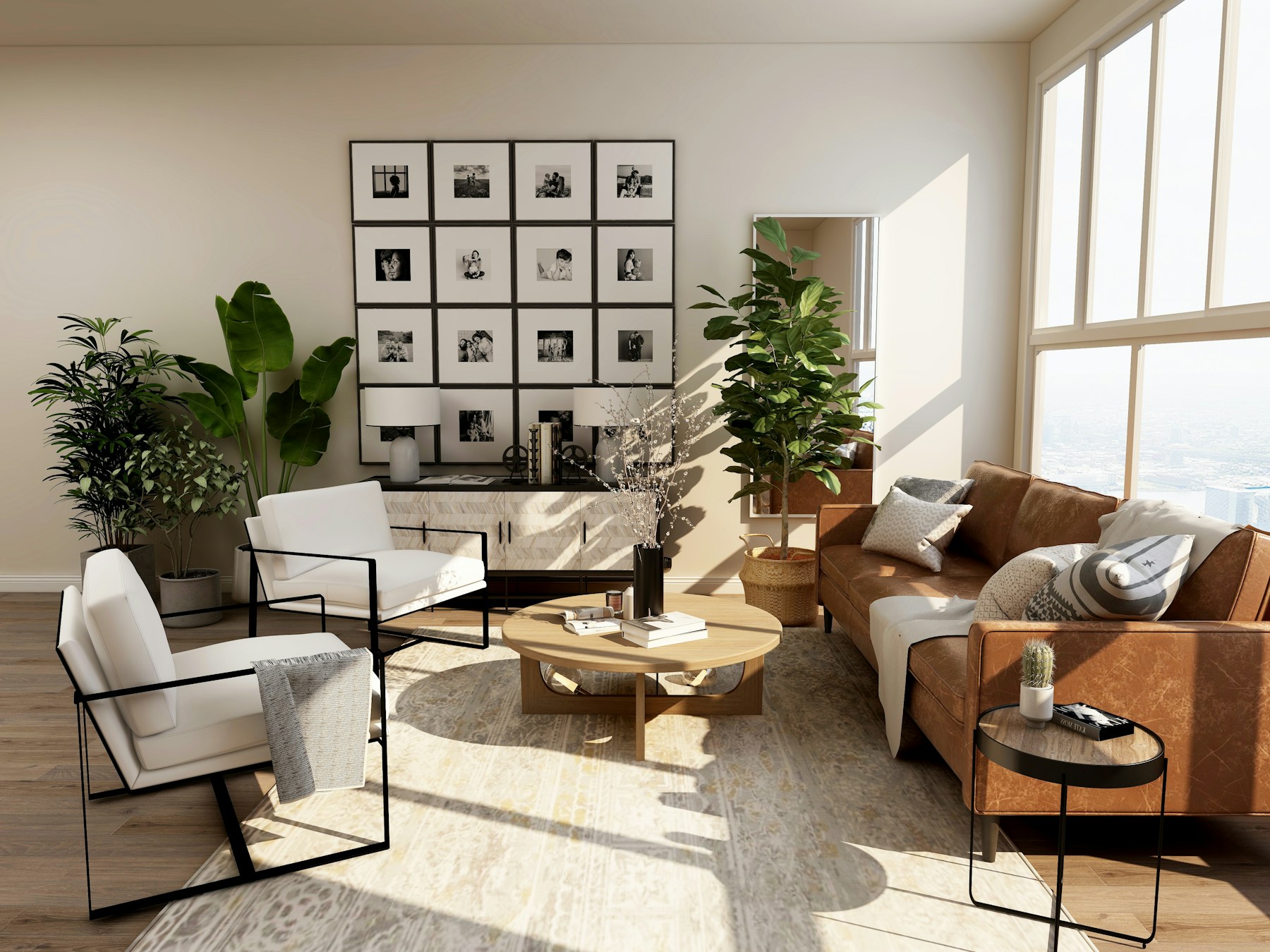 A bright living space illustrating everyday life at home
